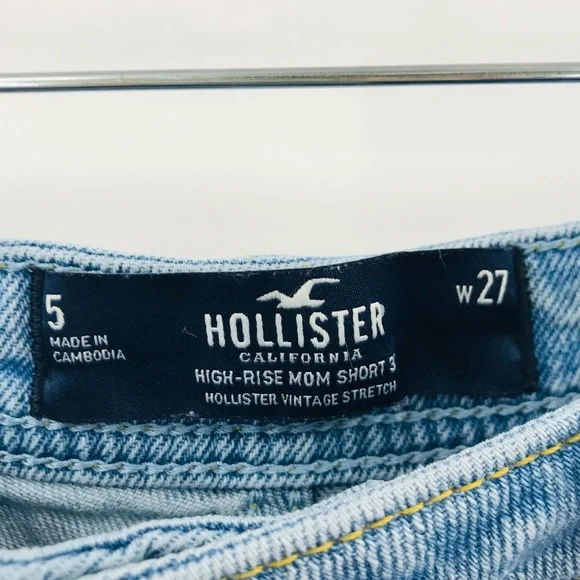Hollister Mom Short 3" Denim Distressed Size 27 - Picture 2 of 5